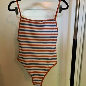 Striped aerie one piece